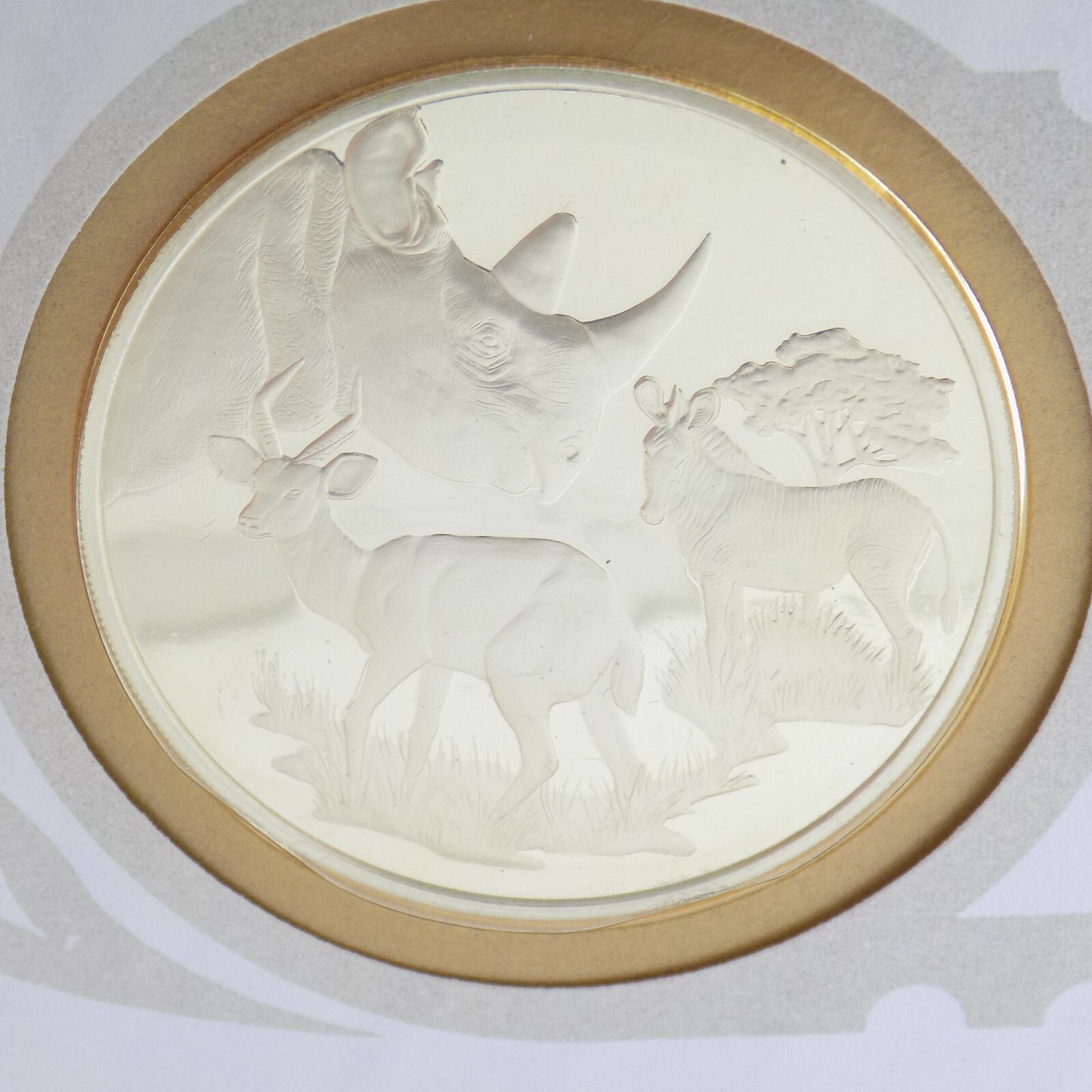 1976 Int'l Society of Postmasters 10th Ann. Republic of Botswana Silver Medal