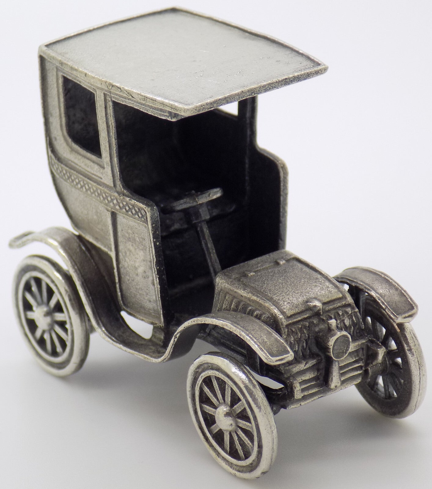 Vintage Italian Handmade Genuine Silver Classic Car UNO-A-ERRE LARGE Figurine