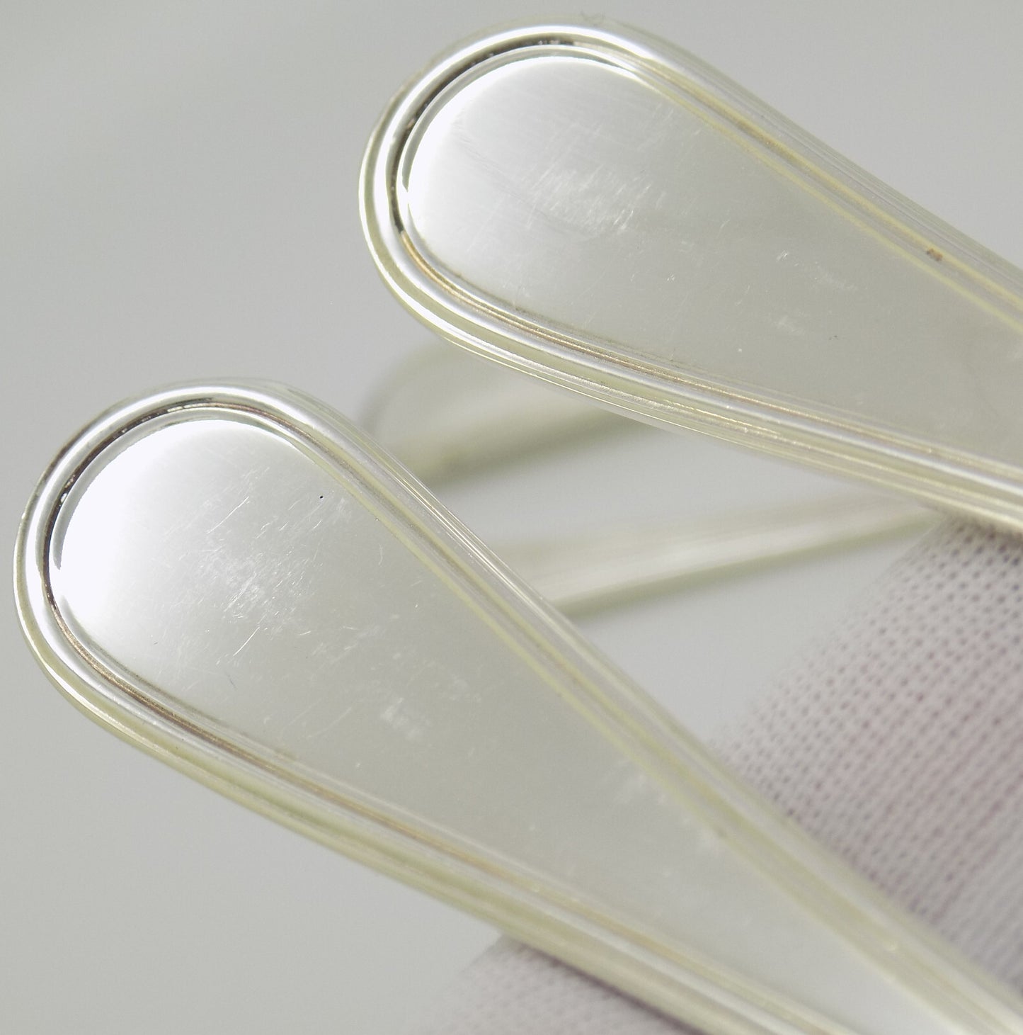 Vintage Italian Handmade Genuine Silver 4 x Dessert / Fromage Cheese Forks