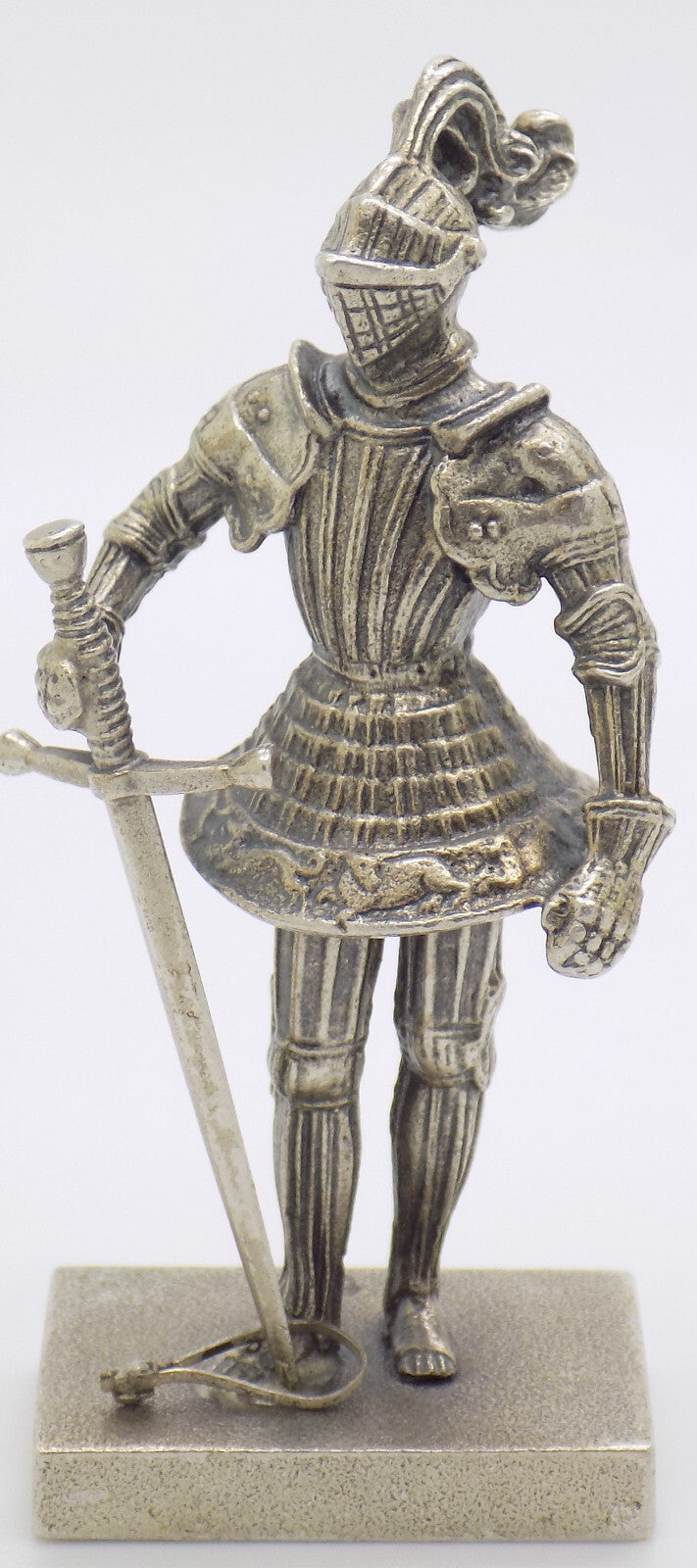 Vintage Italian Handmade Genuine Silver RARE Knight Medieval UNO-A-ERRE Figurine