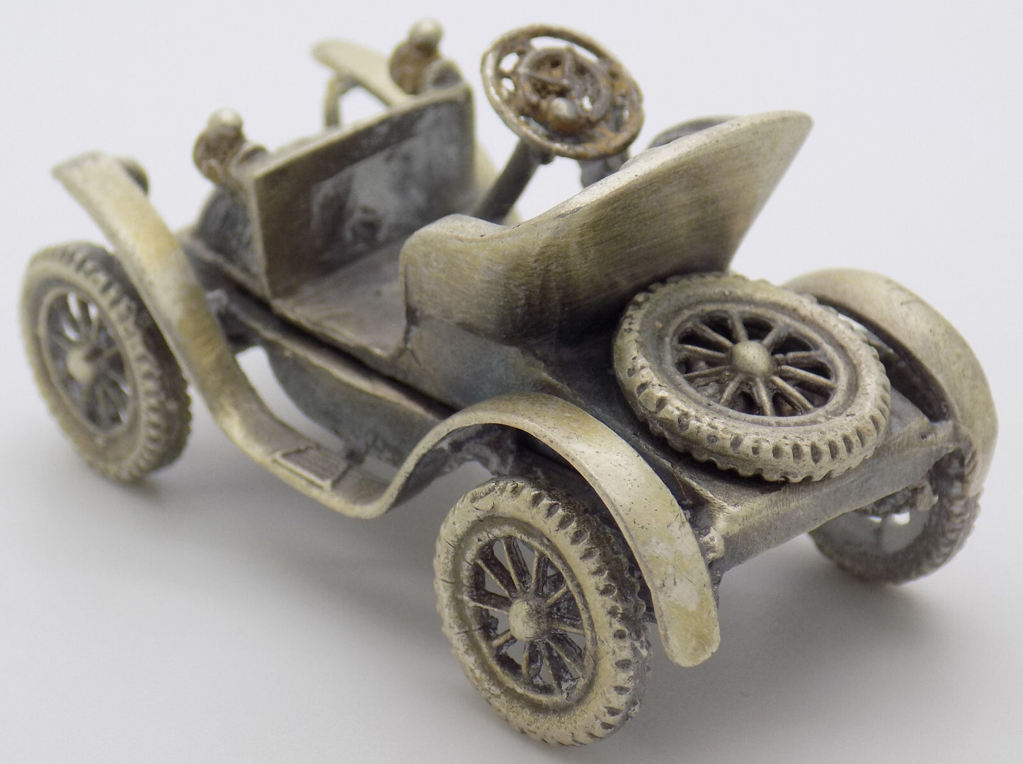 Vintage Italian Handmade Genuine Silver RARE Isotta Fraschini 1902 Car Figurine