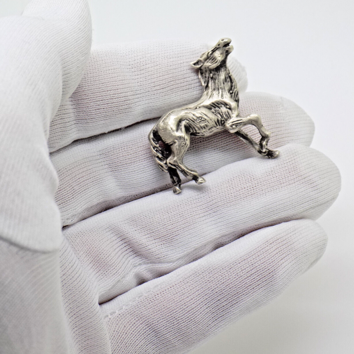 Vintage Italian Handmade Genuine Silver .800 Foal Horse RARE Dollhouse Miniature