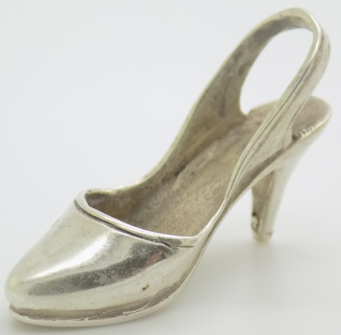 Vintage Italian Silver Miniature Shoe Figurine Handmade 800 Silver Collectible