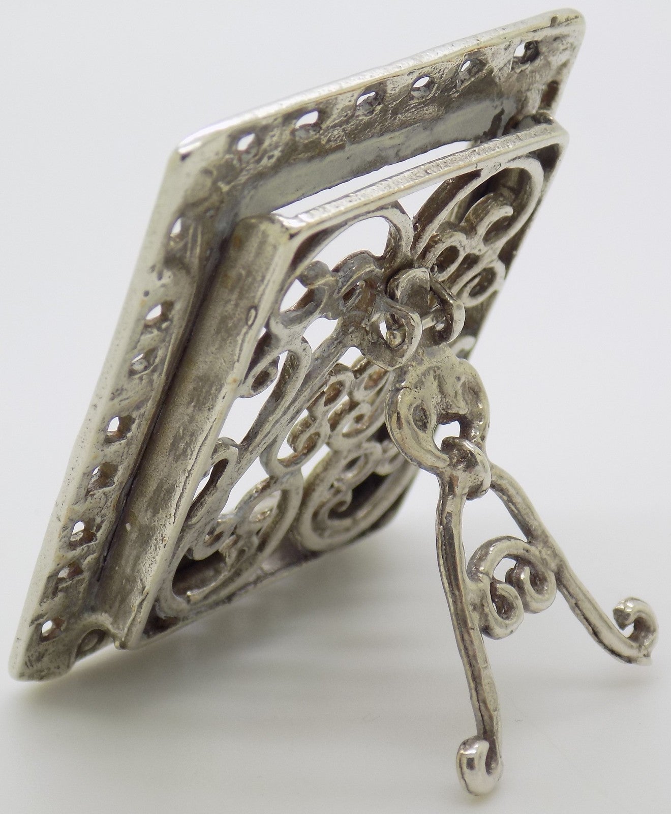 Vintage Italian Handmade Genuine Silver 800 Small Frame Dollhouse Miniature