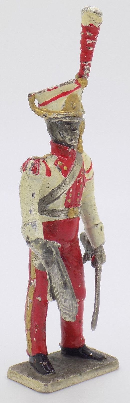 Vintage Italian Silver Military Trooper Rare Figurine Novara 1960s 1970s