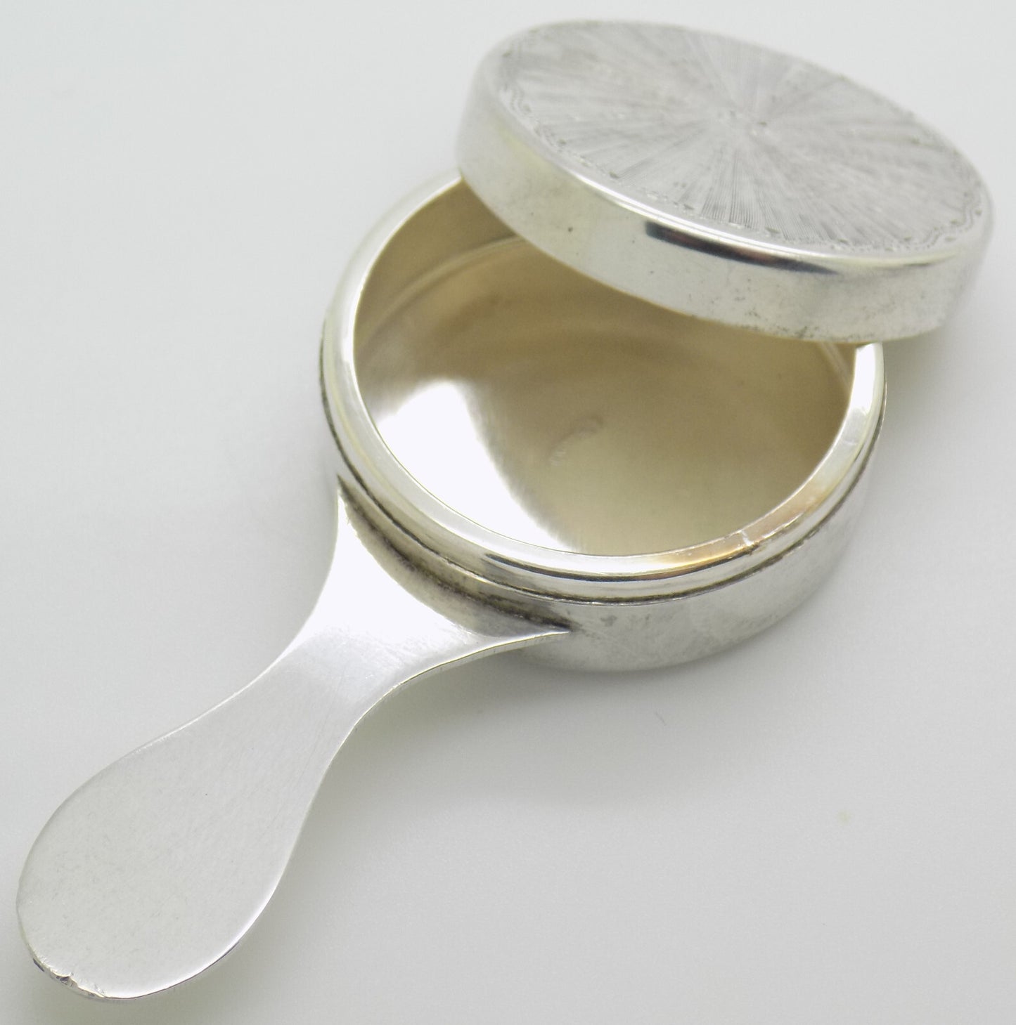 Vintage Italian Handmade Genuine Silver .800 Quirky Pill Snuff Trinket Box