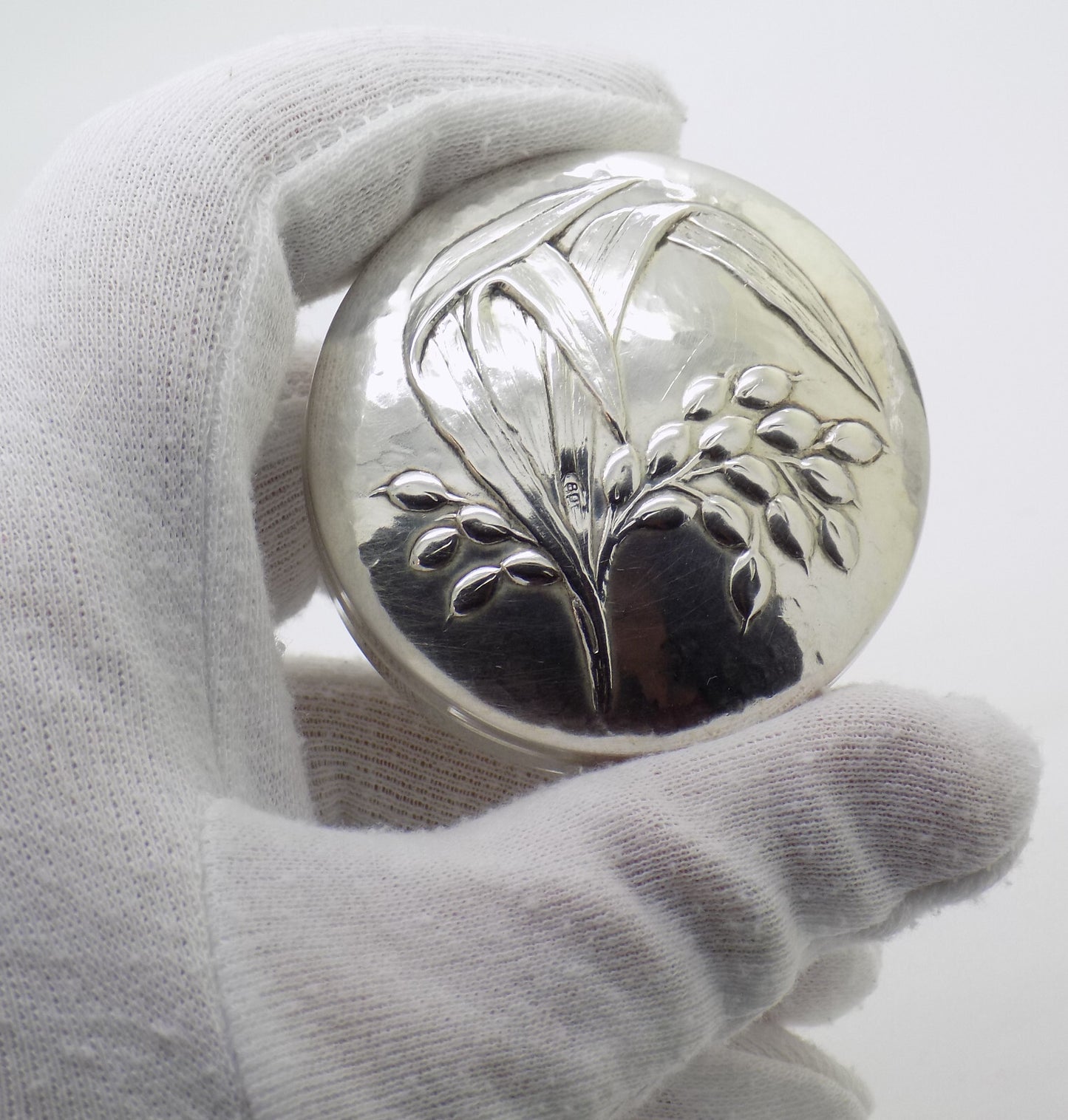 Vintage Italian Handmade Genuine Silver Brandimarte Brand Pill Snuff Trinket Box