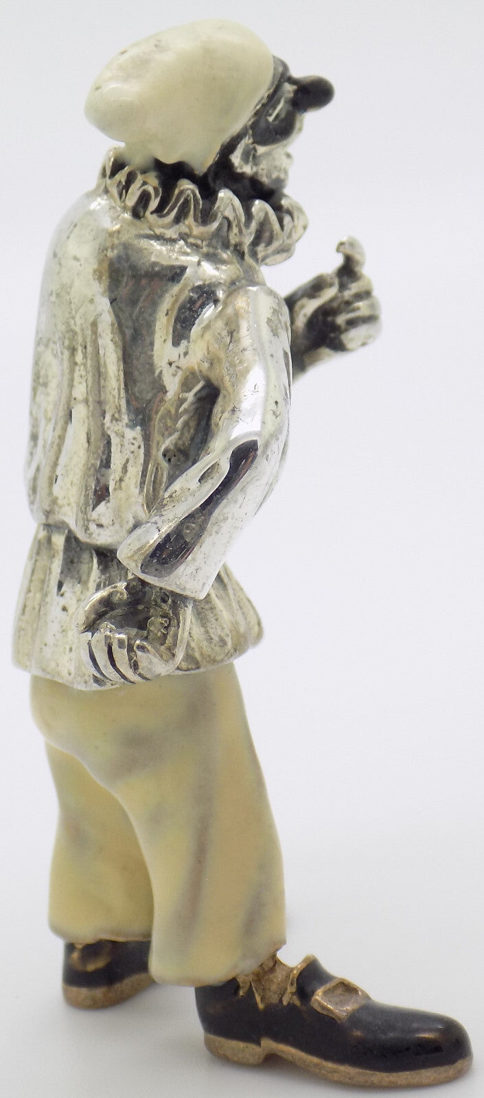 Vintage Italian Handmade Genuine Silver & Brass RARE Pulcinella ANGINI Figurine