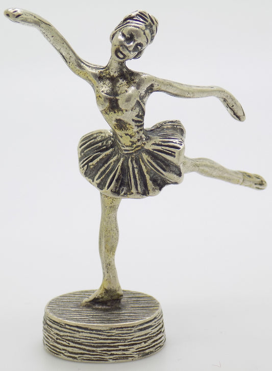Vintage Italian Handmade Genuine Silver .800 Ballerina Dancer Figurine Miniature