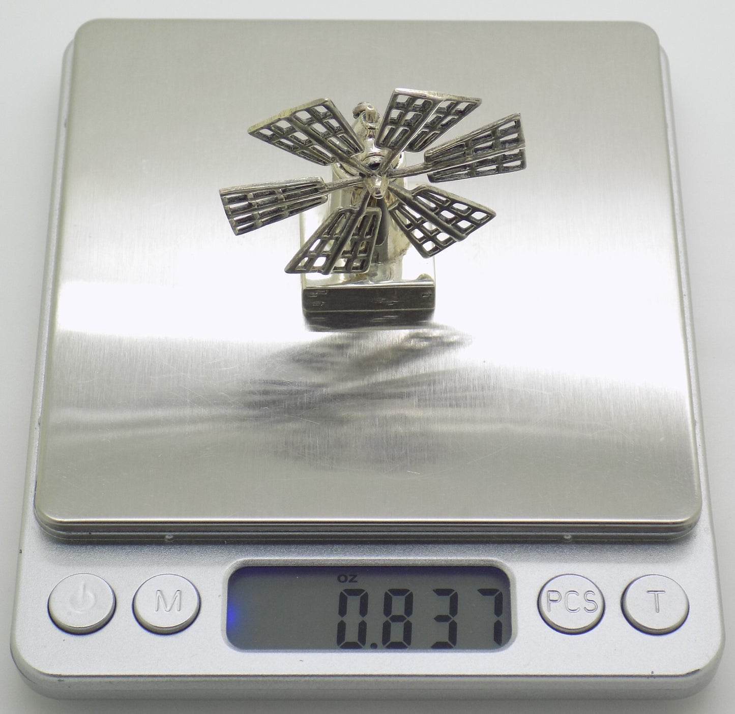 Vintage Italian Handmade Sterling Silver 925 RARE Sicilian Salt Mill Figurine