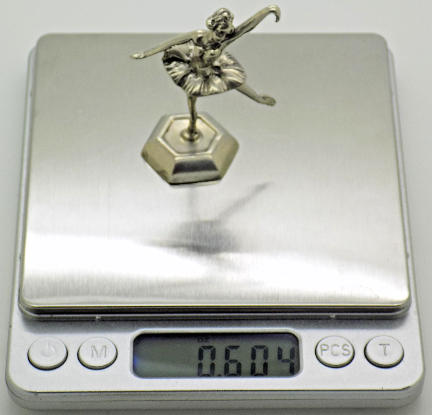Vintage Italian 800 Silver Ballerina Figurine Miniature Arezzo 1980s 1990s