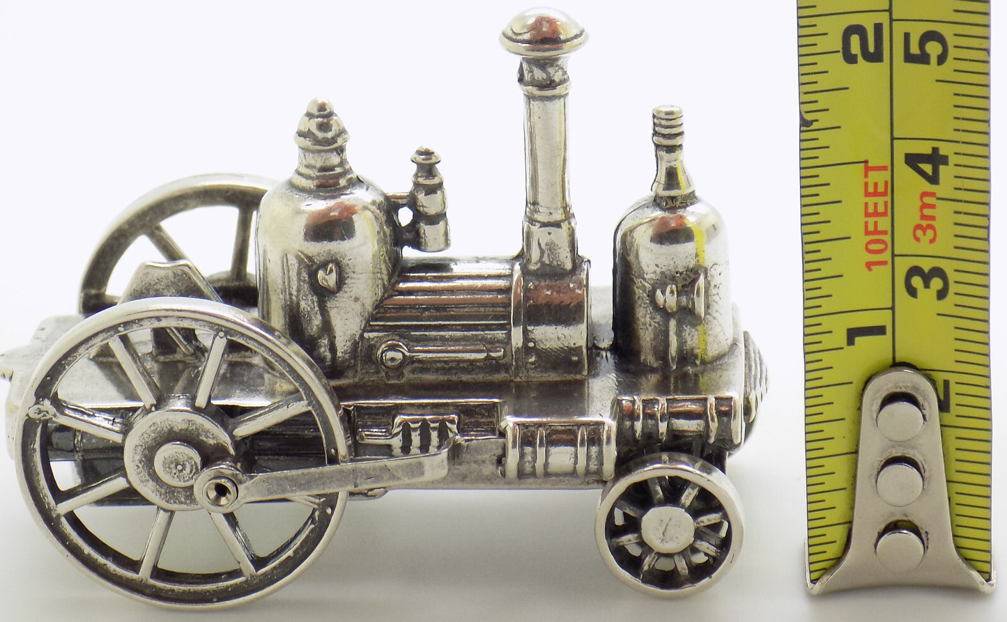 Vintage Italian Handmade Genuine Silver 1840 Hooge Steamer LARGE Train Figurine