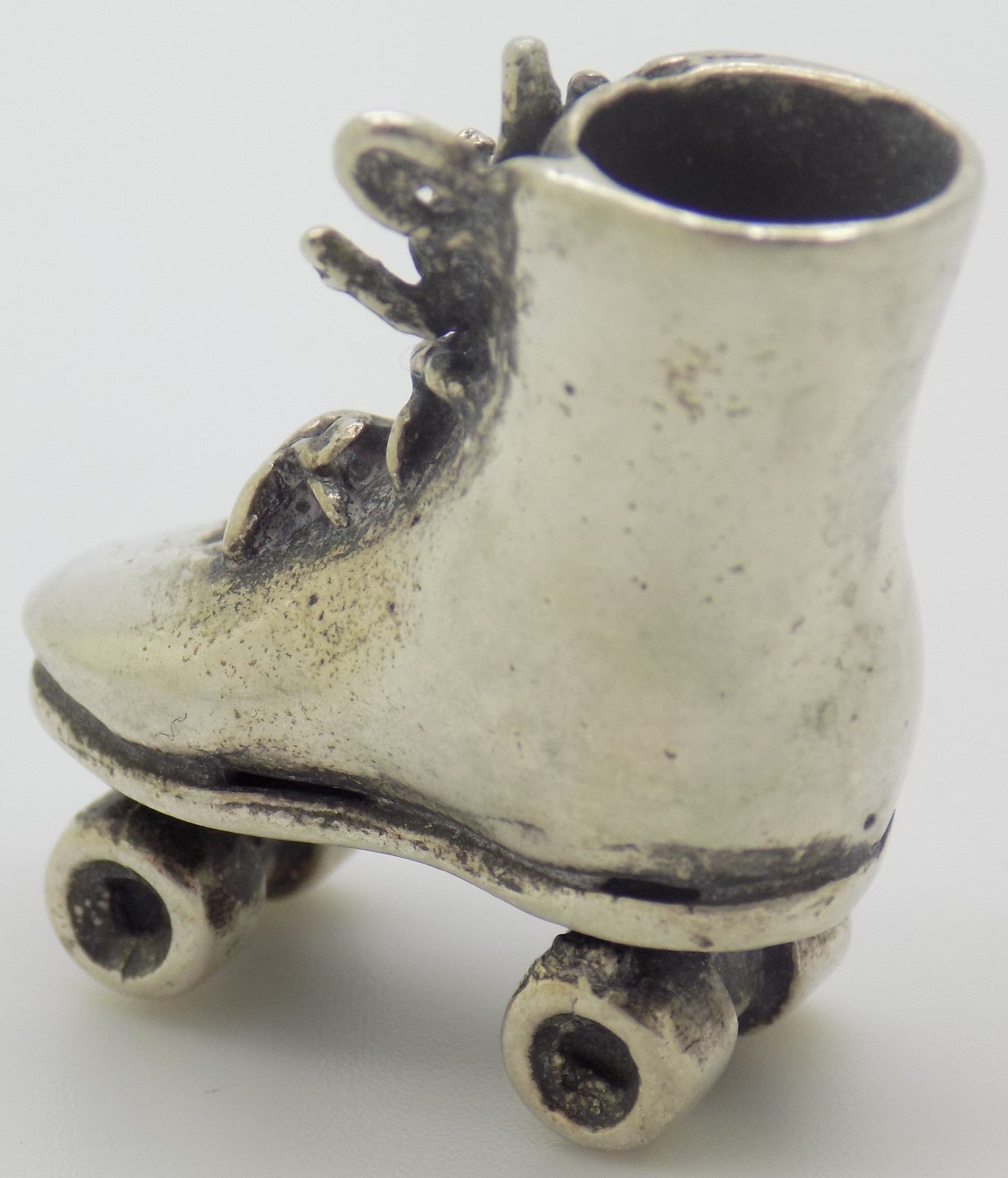 Vintage Italian 800 Silver Roller Skate Dollhouse Miniature Figurine Rare 1970s