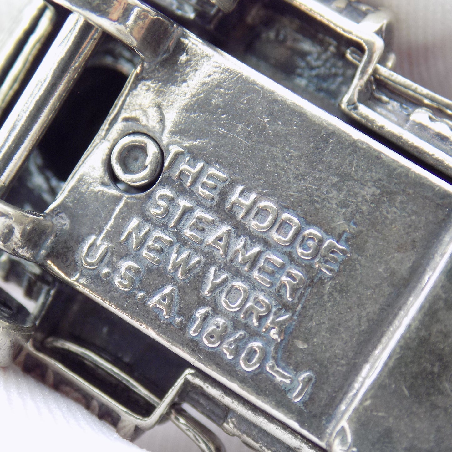 Vintage Italian Handmade Genuine Silver 1840 Hooge Steamer LARGE Train Figurine