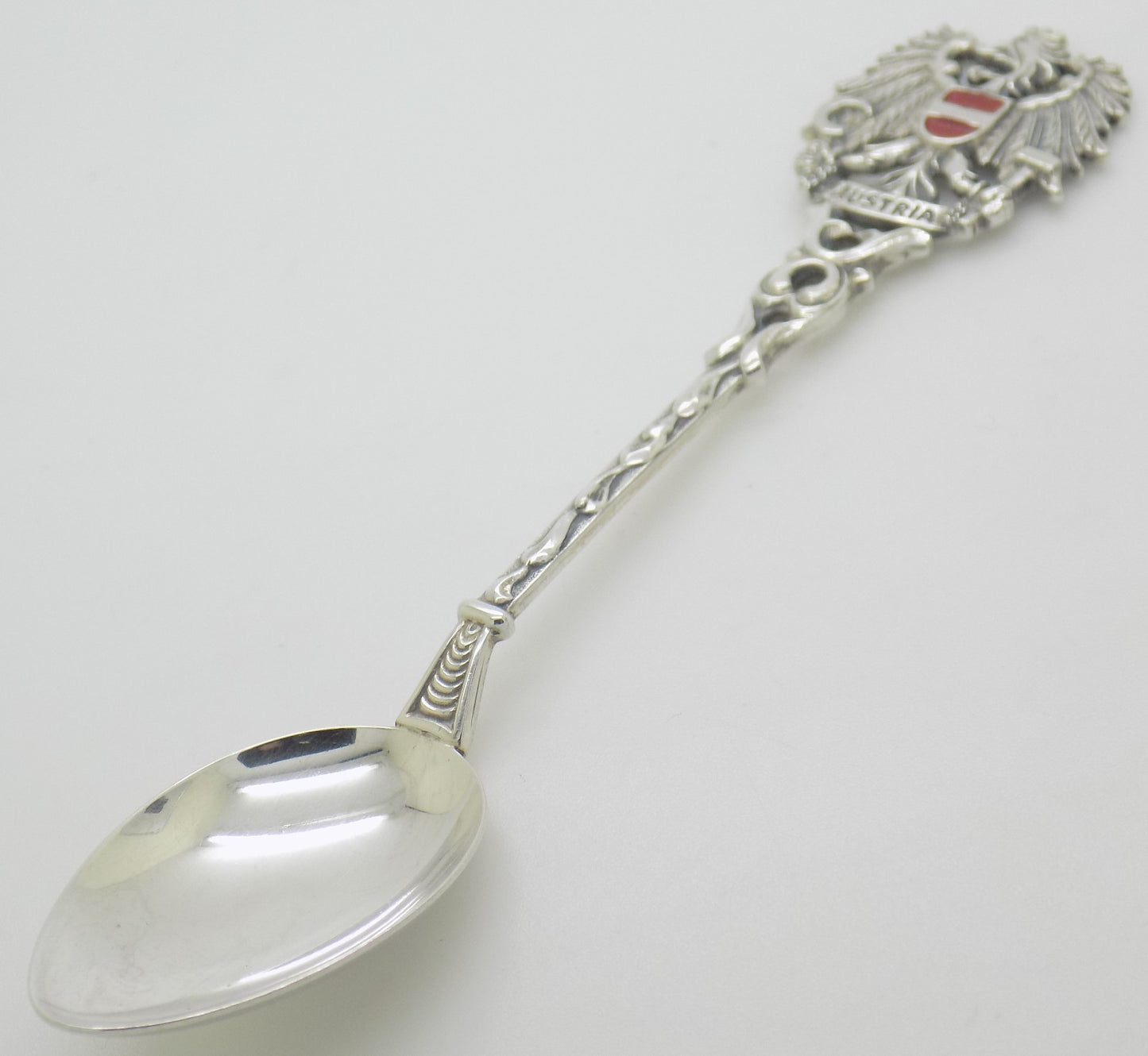 Vintage Genuine Handmade Silver 800 Austria Souvenir Sugar Spoon 1950s/1960s
