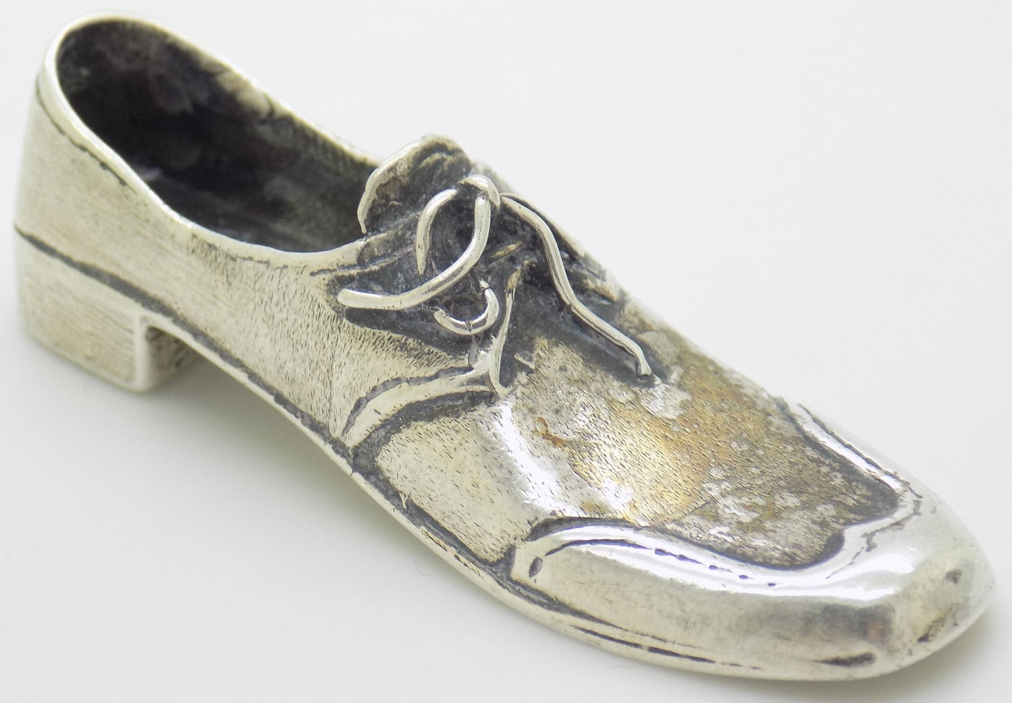 Vintage Italian Handmade Genuine Sterling Silver 925 Men’s Shoe Heavy Miniature