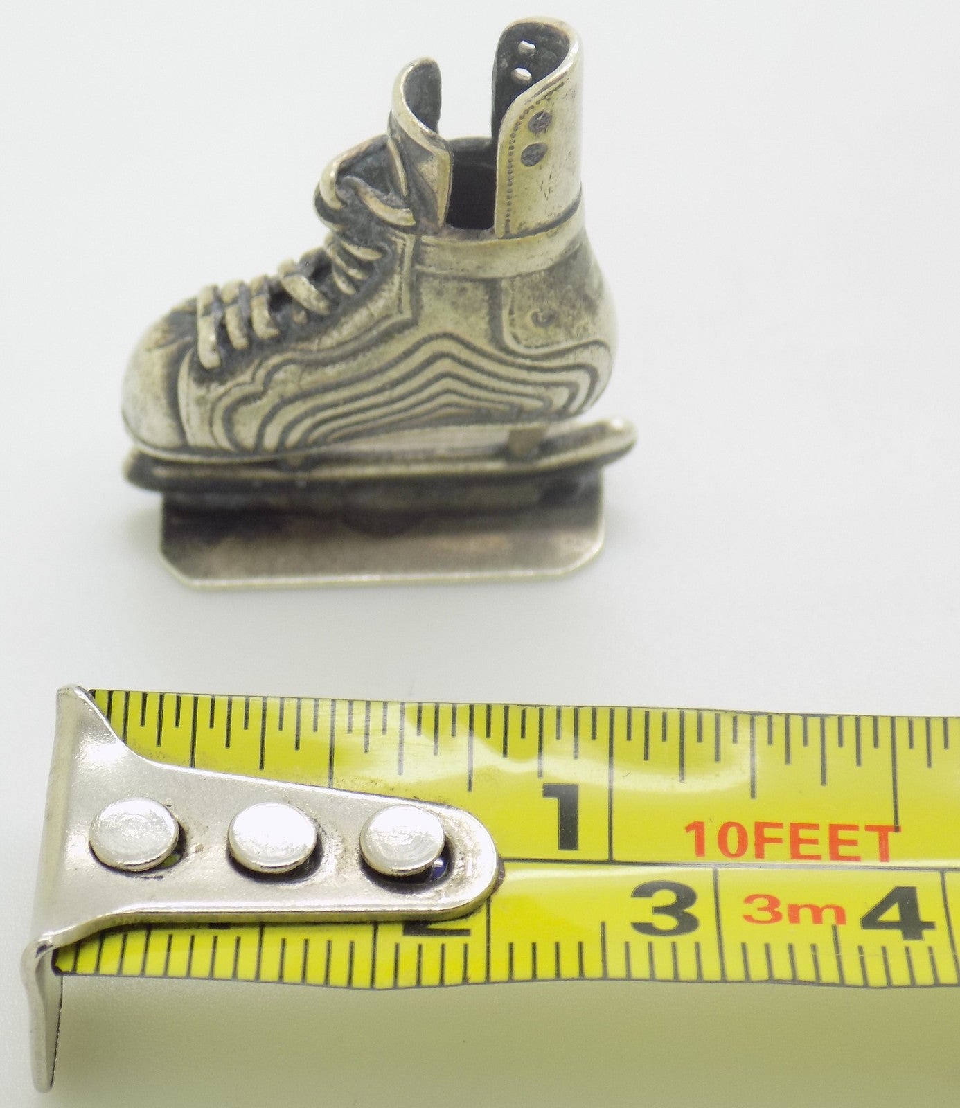 Vintage Italian 800 Silver Ice Skates Figurine Miniature Made in Novara