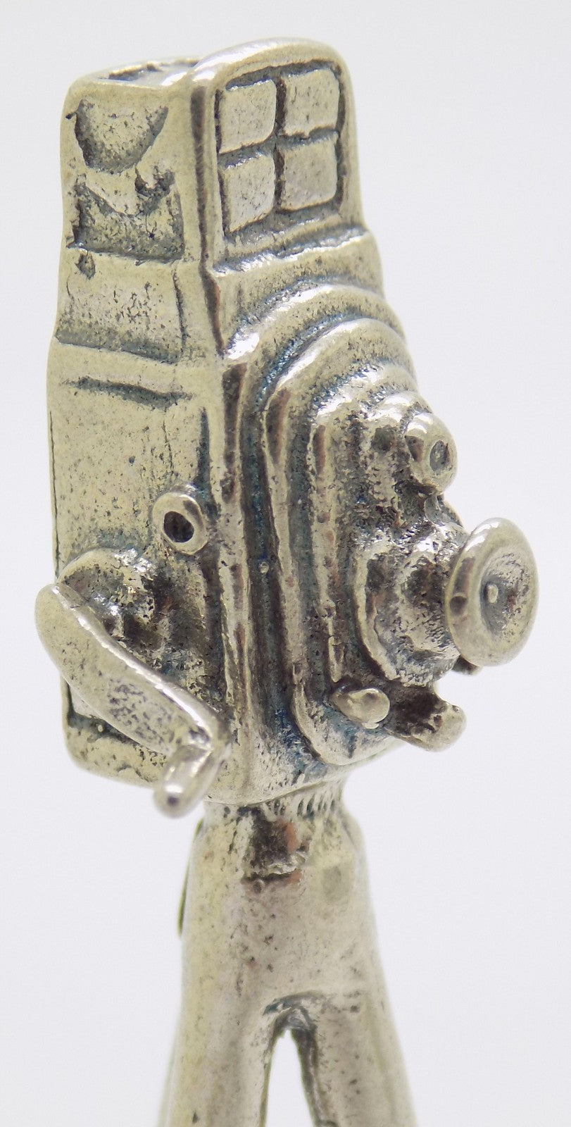 Vintage Handmade Italian Silver 800 Tripod Camera Figurine Dollhouse Miniature