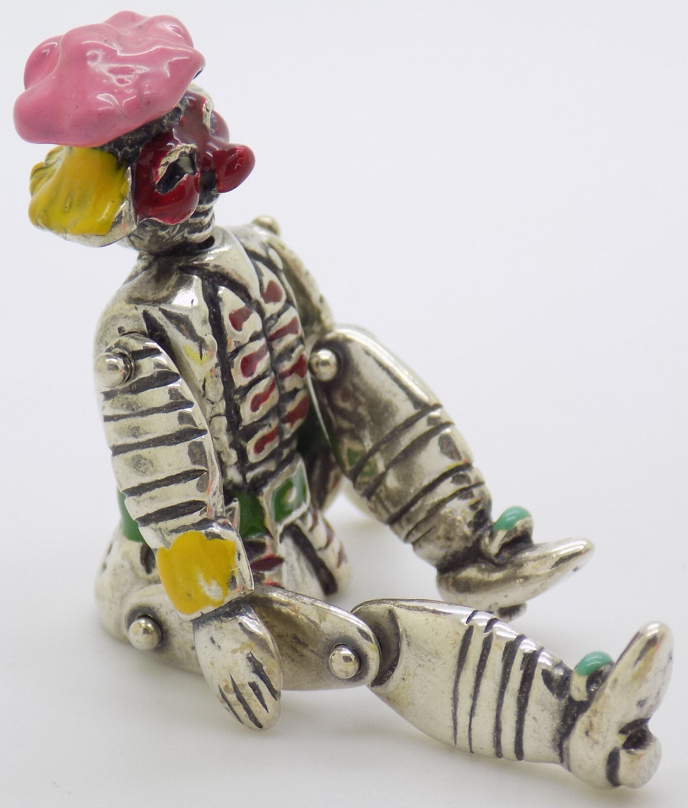 Vintage Italian Handmade Genuine Silver 800 Marionette Commedia dell'Arte Puppet