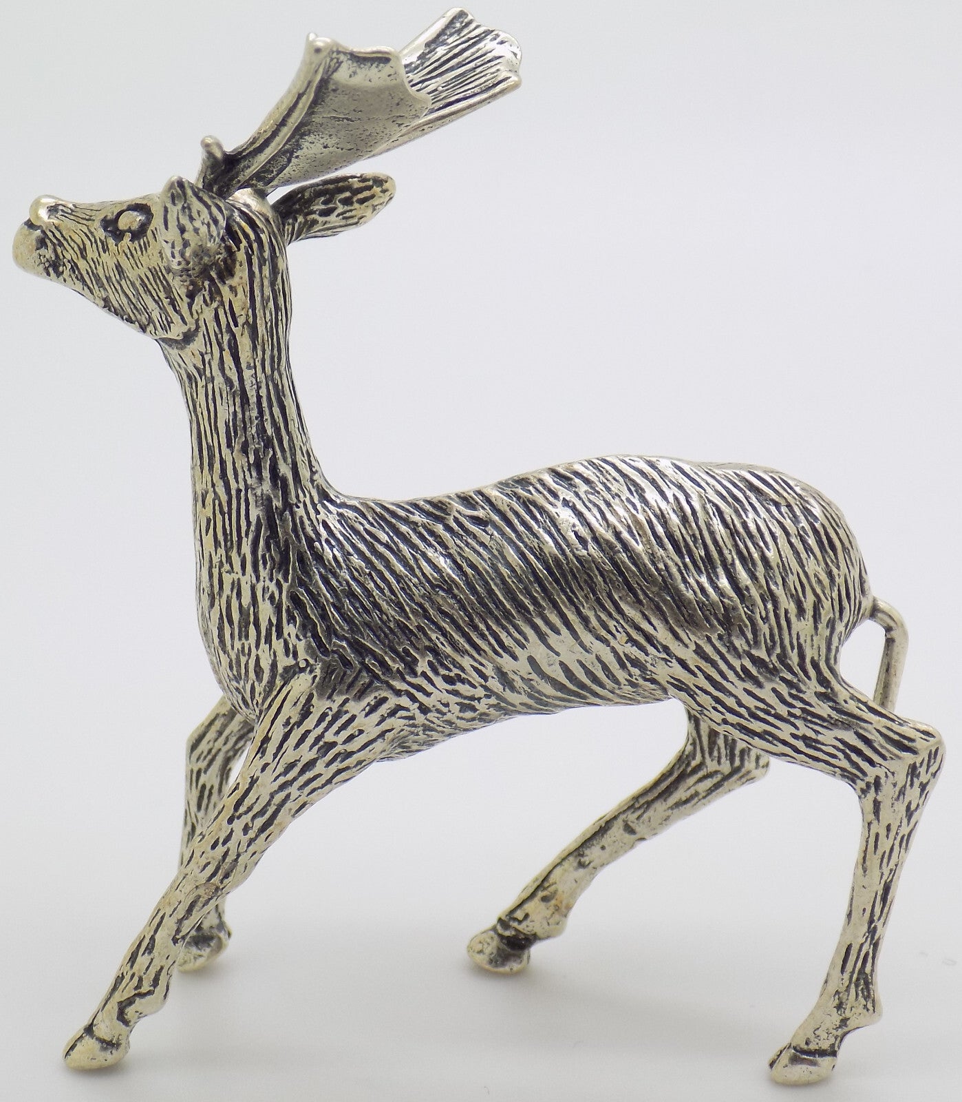 Vintage Italian Handmade Genuine Silver .800 RARE Deer Figurine Detailed Statue
