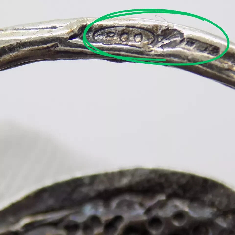 Vintage Italian Silver & Crystals Baby Walker Dollhouse Miniature 1970s 1980 13g