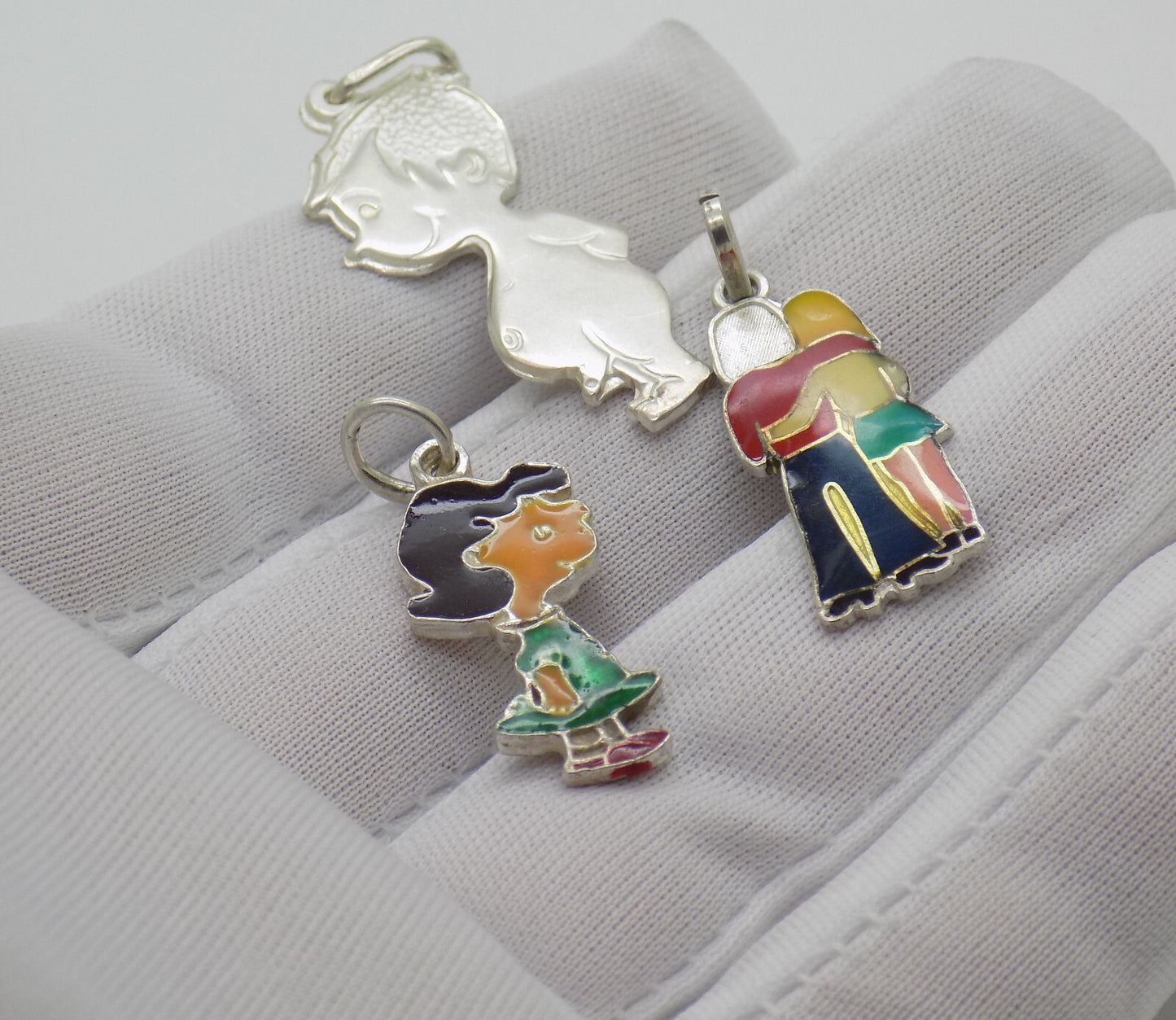 Vintage Italian 70s Handmade Genuine Silver & Sterling 925 Pendants Collection