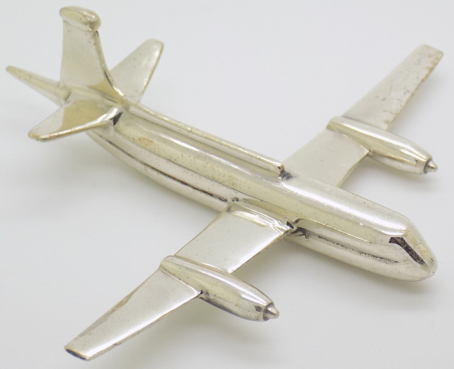 Vintage Italian Handmade Sterling Silver 925 LARGE Passenger Aircraft Airliner