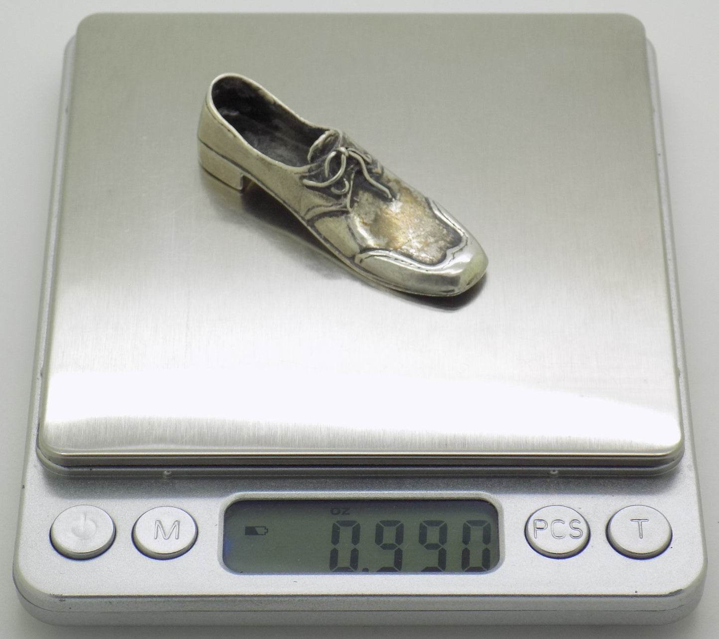 Vintage Italian Handmade Genuine Sterling Silver 925 Men’s Shoe Heavy Miniature