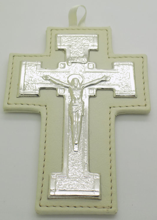 Vintage Italian Handmade Sterling Silver 925 Plated Holy Cross Wall Decoration
