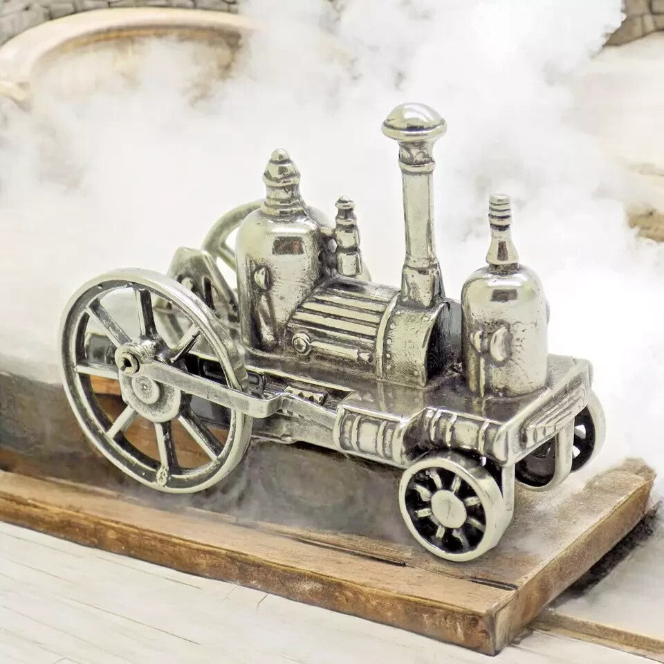 Vintage Italian Handmade Genuine Silver 1840 Hooge Steamer LARGE Train Figurine