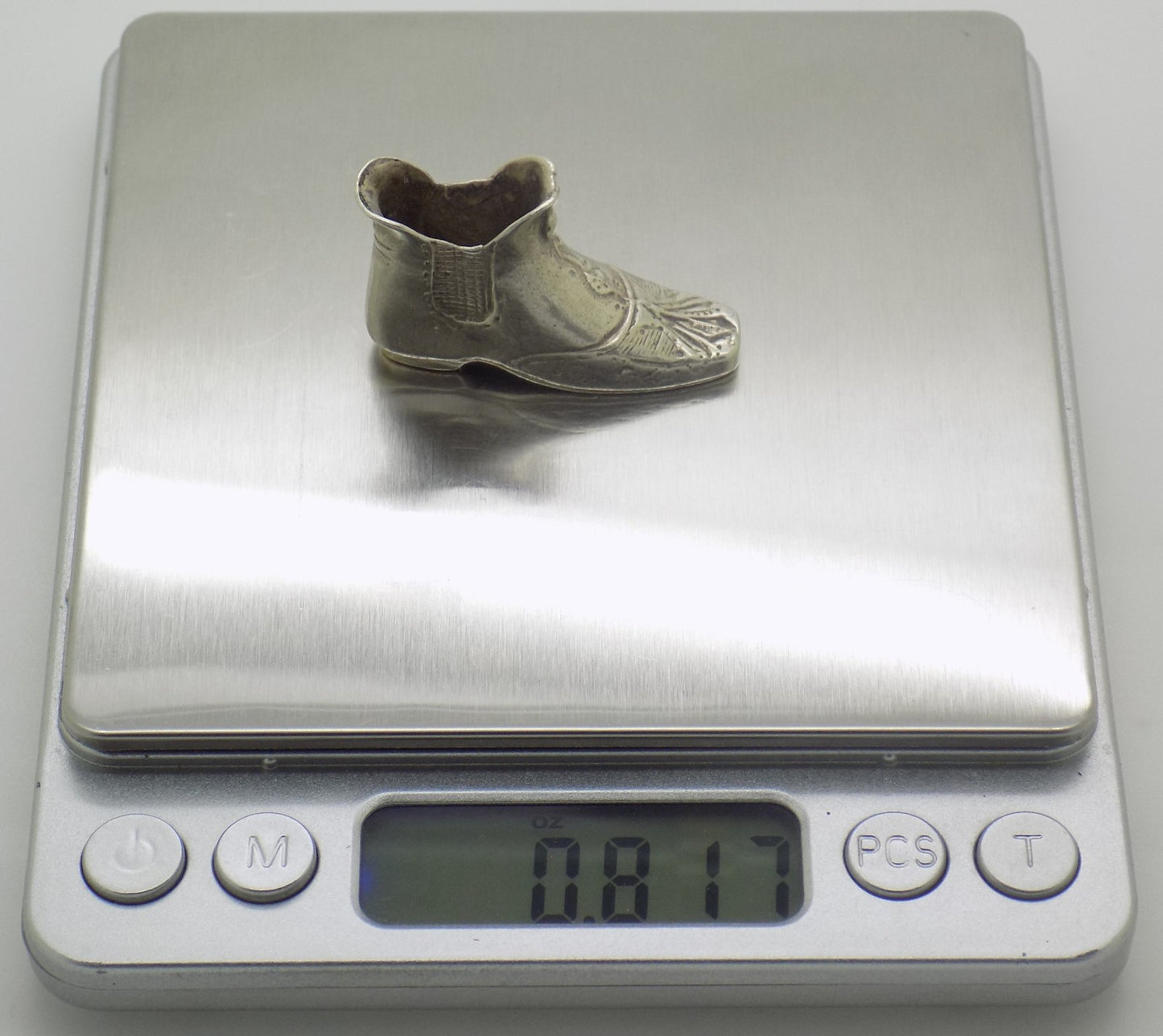 Vintage Italian 800 Silver Renaissance Shoe Figurine 1970s 1980s Novara