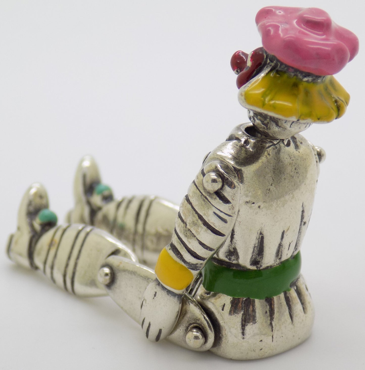 Vintage Italian Handmade Genuine Silver 800 Marionette Commedia dell'Arte Puppet