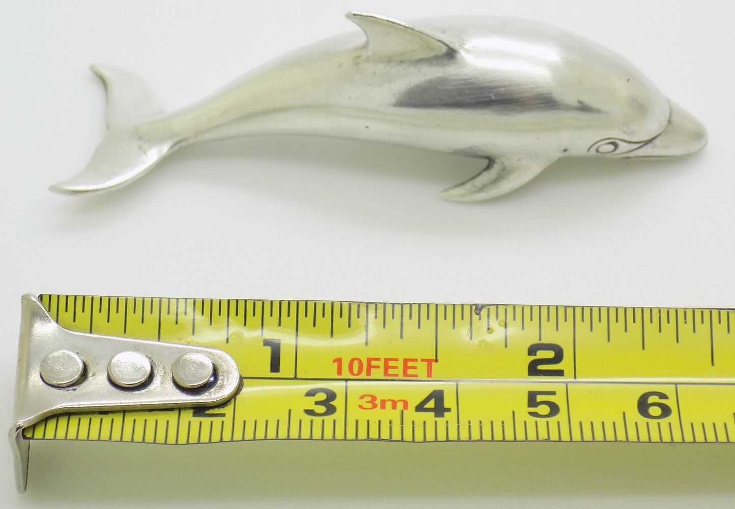 Vintage Italian Handmade Silver 800 Dolphin Large Detailed Sealife Figurine
