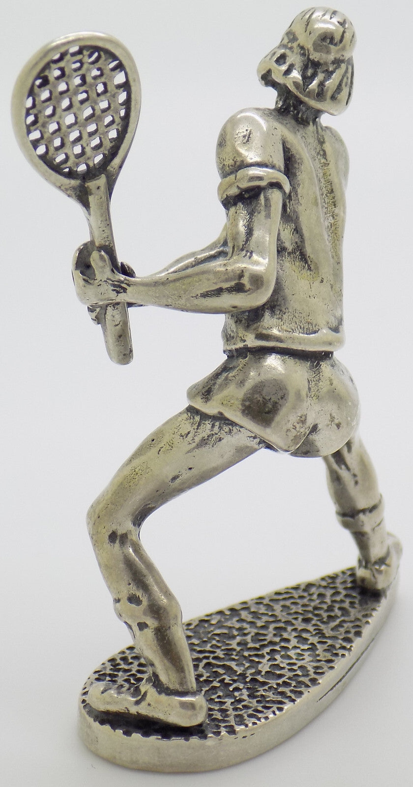 Vintage Italian Handmade Genuine Silver .800 RARE & Large Tennis Player Figurine