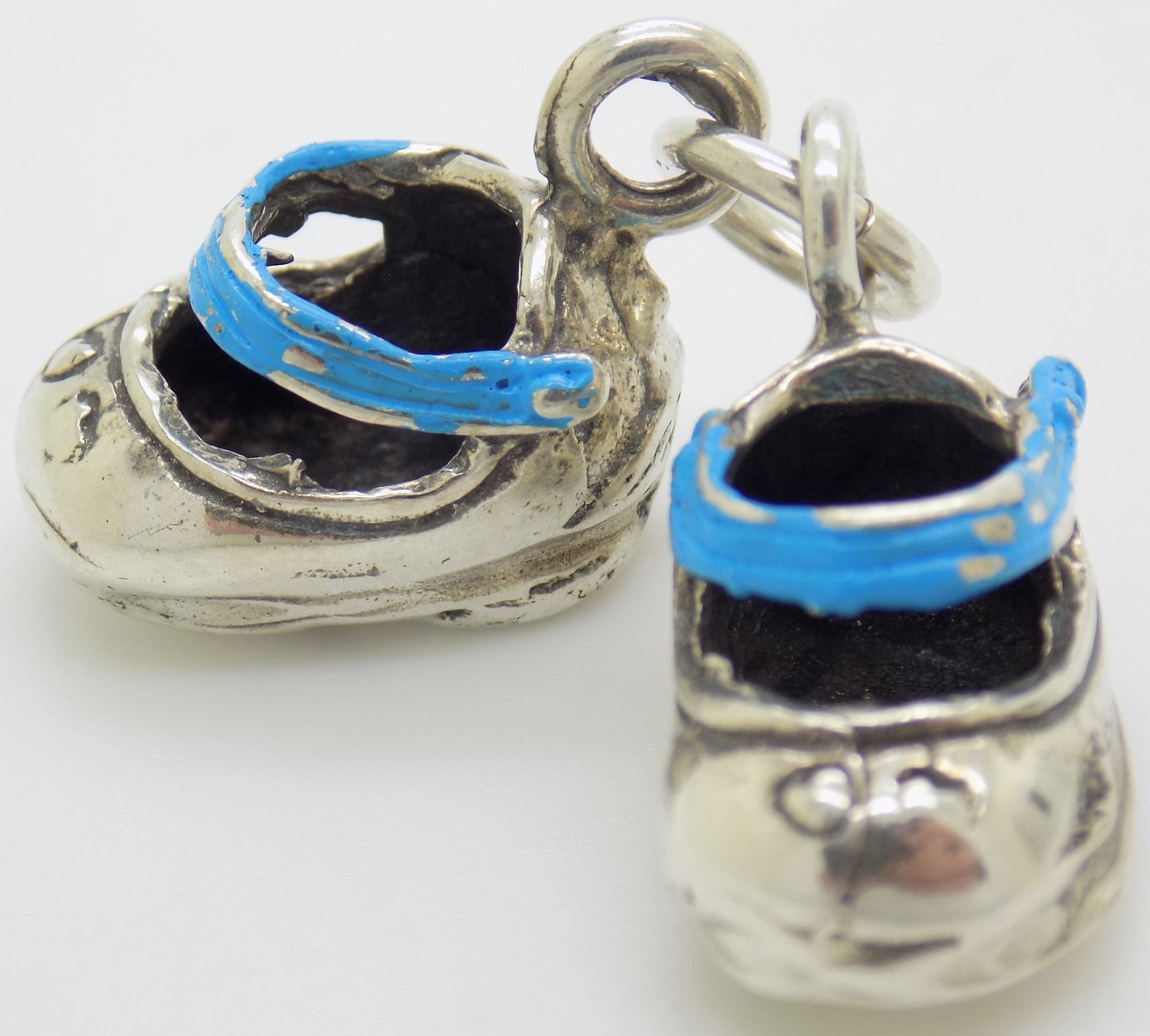 Vintage Italian Silver Baby Boy Charm Pendant Handmade 800 Silver Collectible