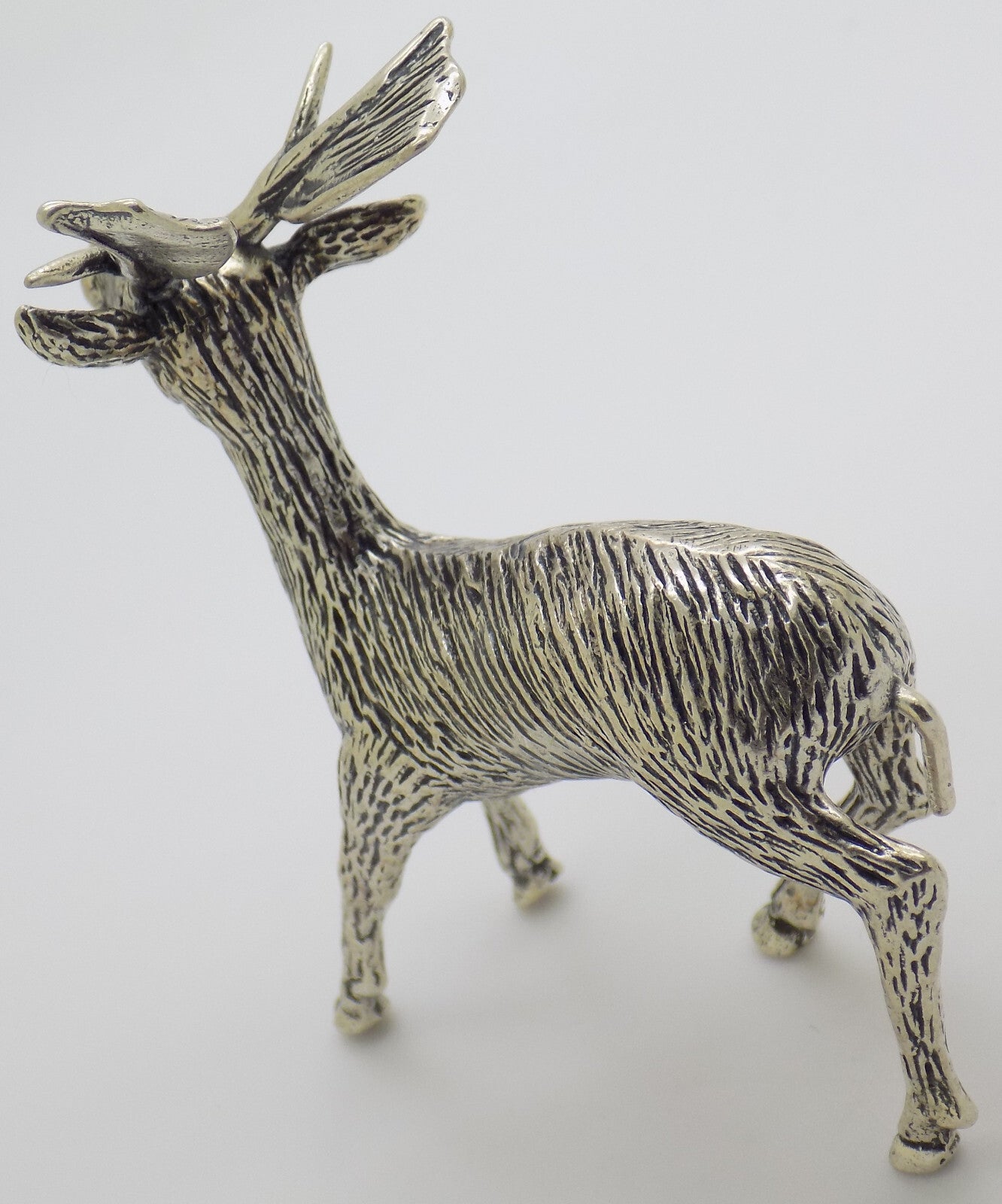 Vintage Italian Handmade Genuine Silver .800 RARE Deer Figurine Detailed Statue