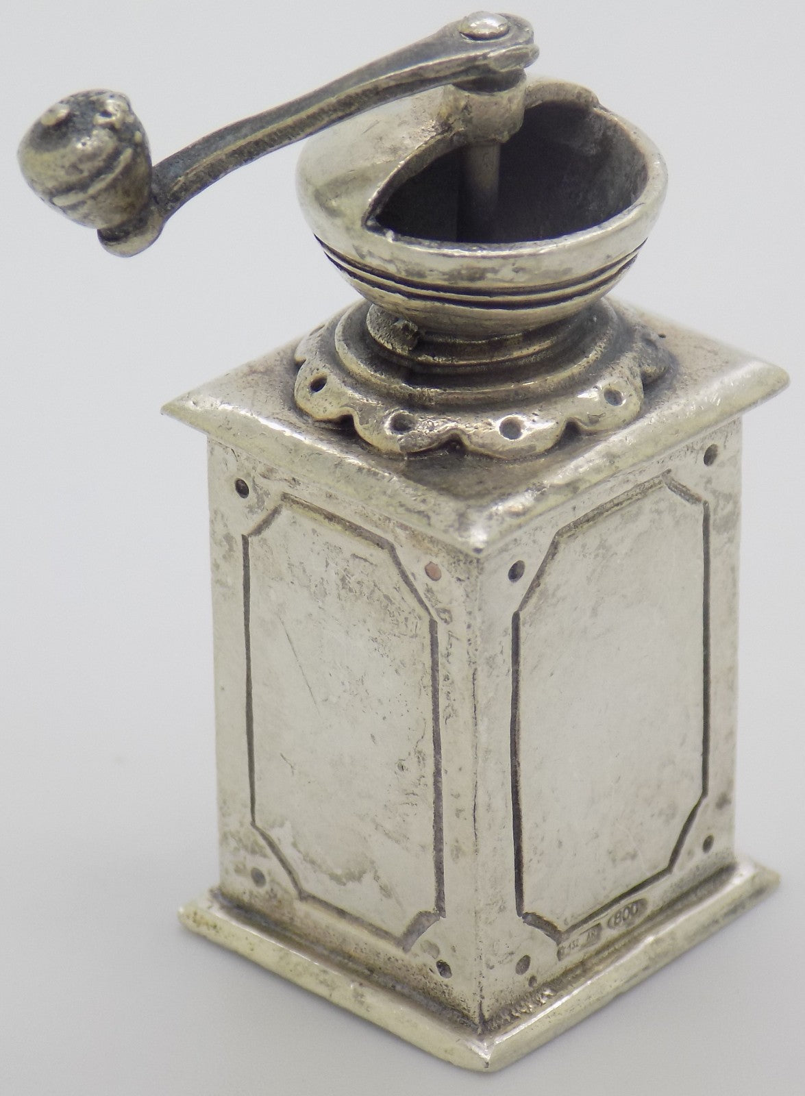 Vintage Italian 800 Silver Raspini Grinder Miniature Dollhouse Arezzo