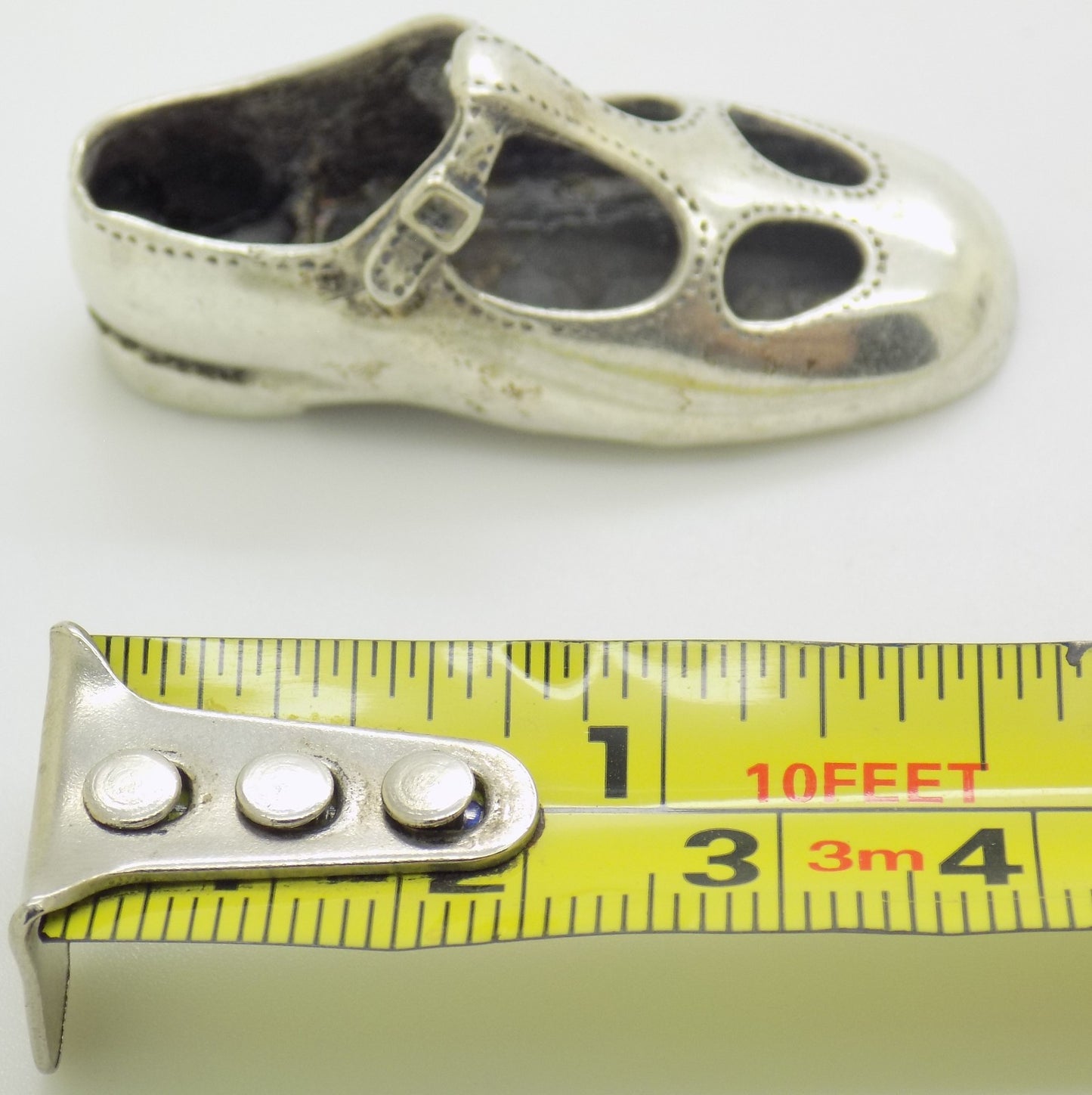 Vintage Italian Sterling Silver Old Times Child Shoe Miniature Handmade 925 Gift