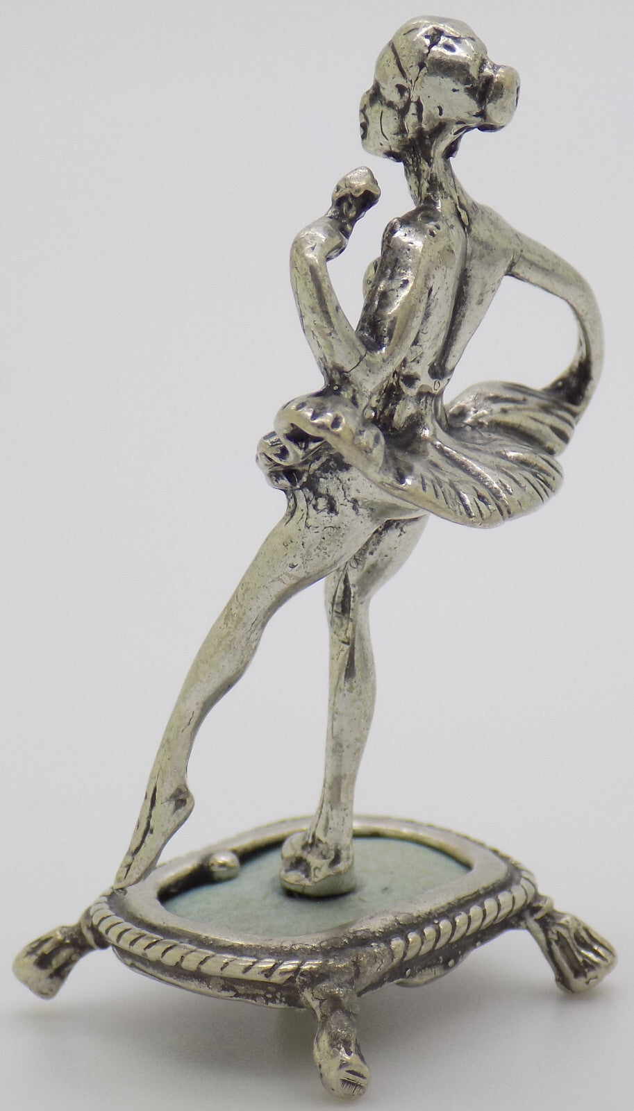 Vintage Italian Silver 800 Ballerina Figurine Miniature 1980s Handcrafted, 17g