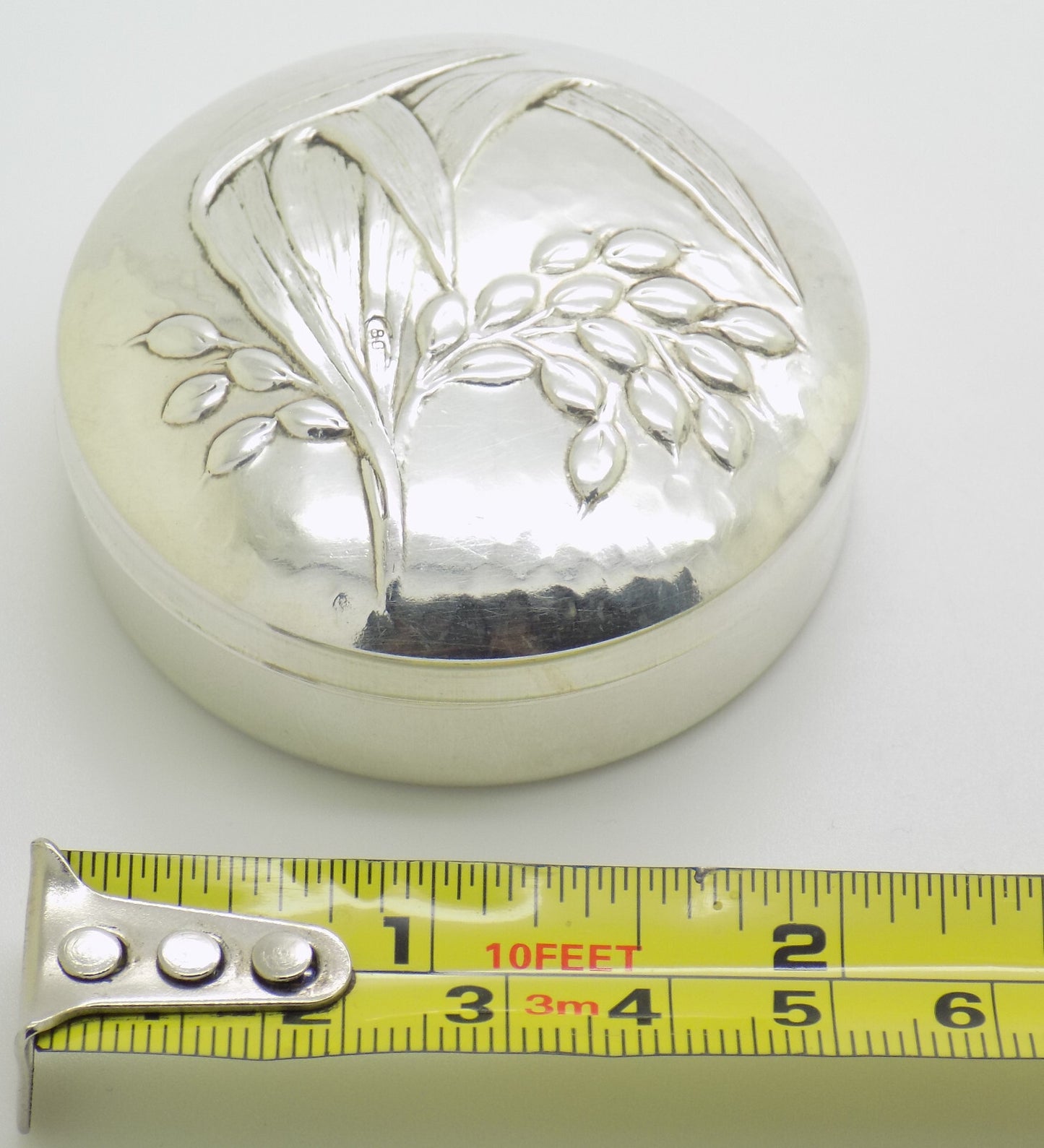 Vintage Italian Handmade Genuine Silver Brandimarte Brand Pill Snuff Trinket Box