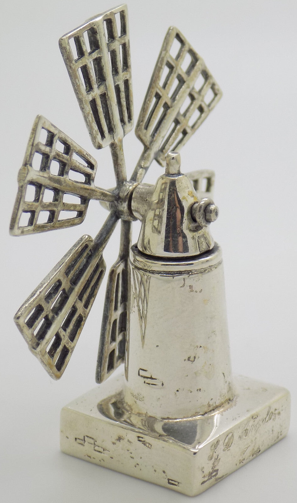Vintage Italian Handmade Sterling Silver 925 RARE Sicilian Salt Mill Figurine
