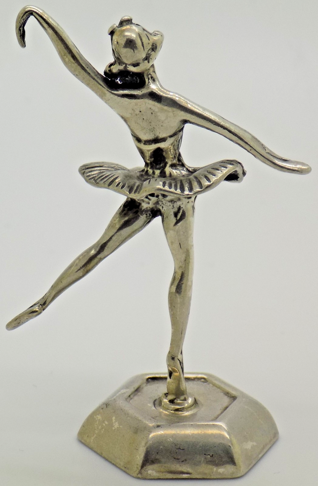 Vintage Italian 800 Silver Ballerina Figurine Miniature Arezzo 1980s 1990s