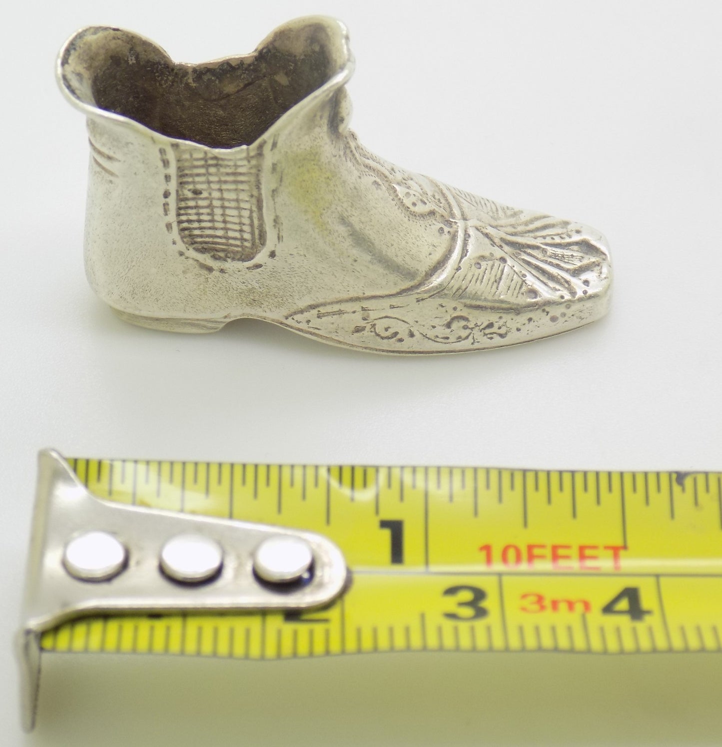 Vintage Italian 800 Silver Renaissance Shoe Figurine 1970s 1980s Novara