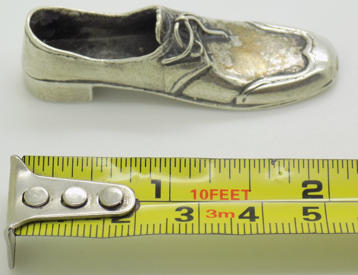 Vintage Italian Handmade Genuine Sterling Silver 925 Men’s Shoe Heavy Miniature
