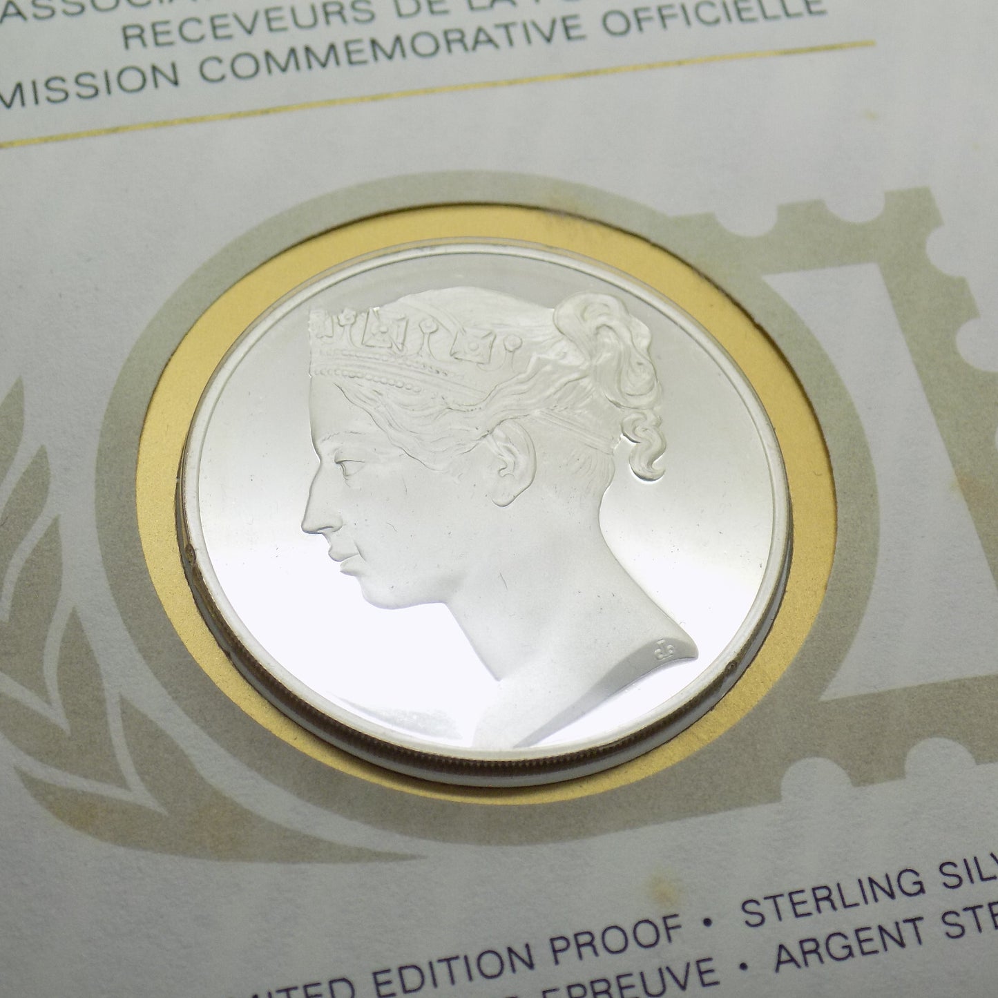 1976 Int'l Society of Postmasters Cayman Islands 1st Postage Stamps Silver Medal