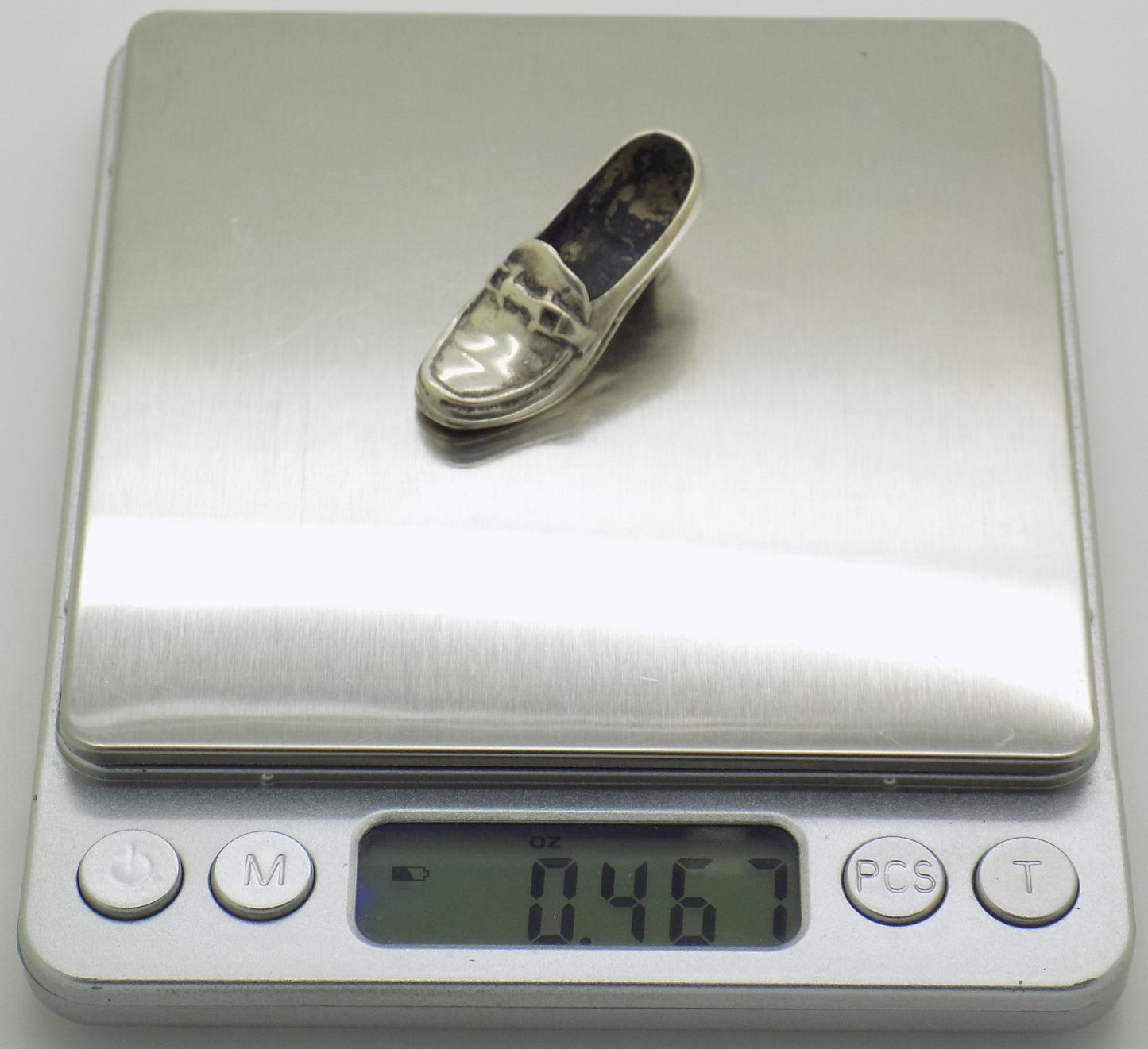 Vintage Italian Silver Woman Shoe Figurine Handmade Miniature 800 Silver Collect