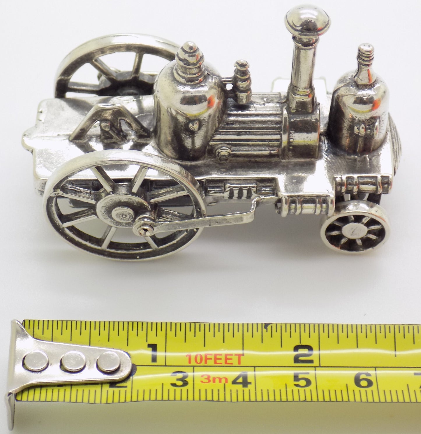 Vintage Italian Handmade Genuine Silver 1840 Hooge Steamer LARGE Train Figurine