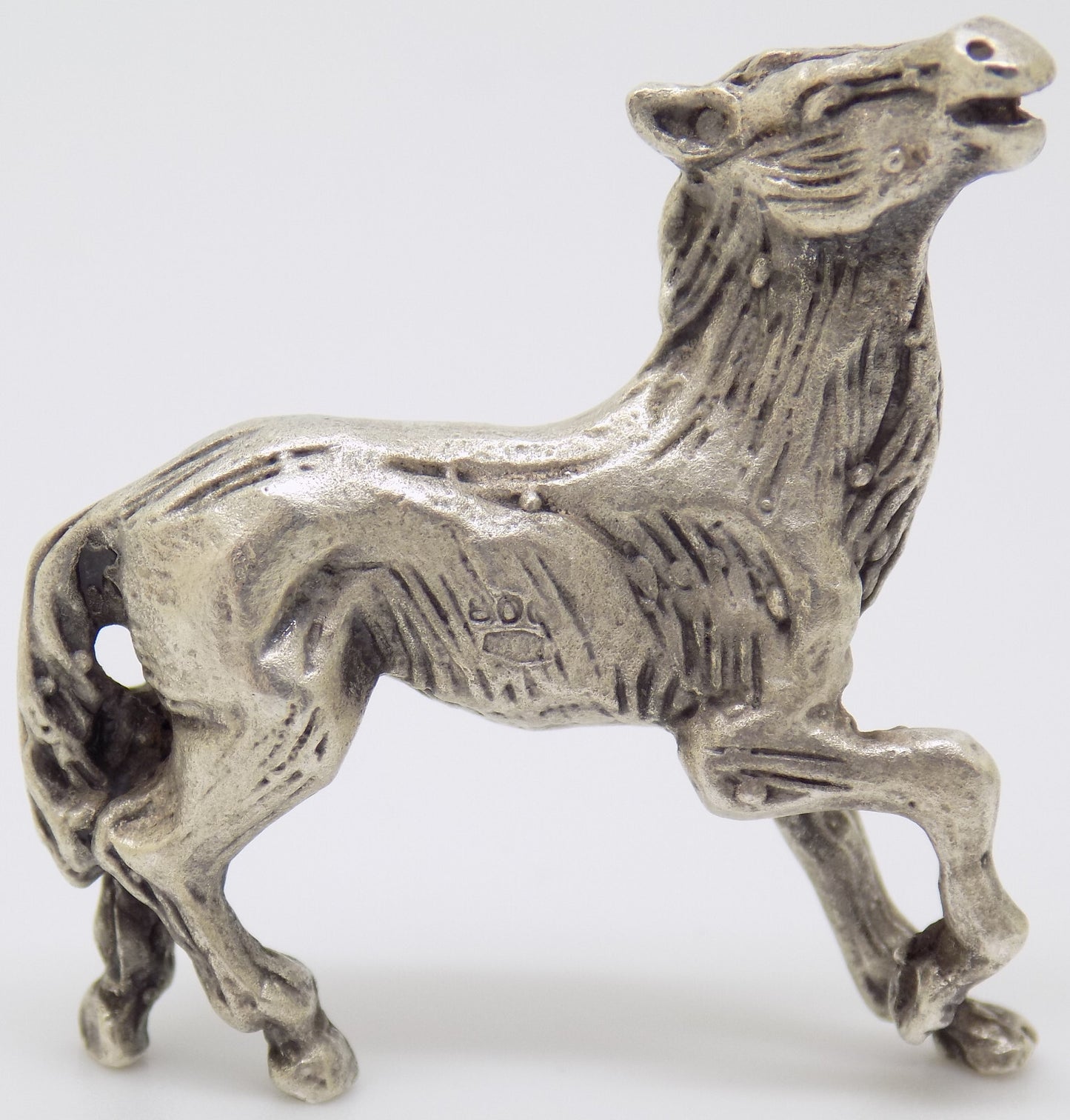 Vintage Italian Handmade Genuine Silver .800 Foal Horse RARE Dollhouse Miniature