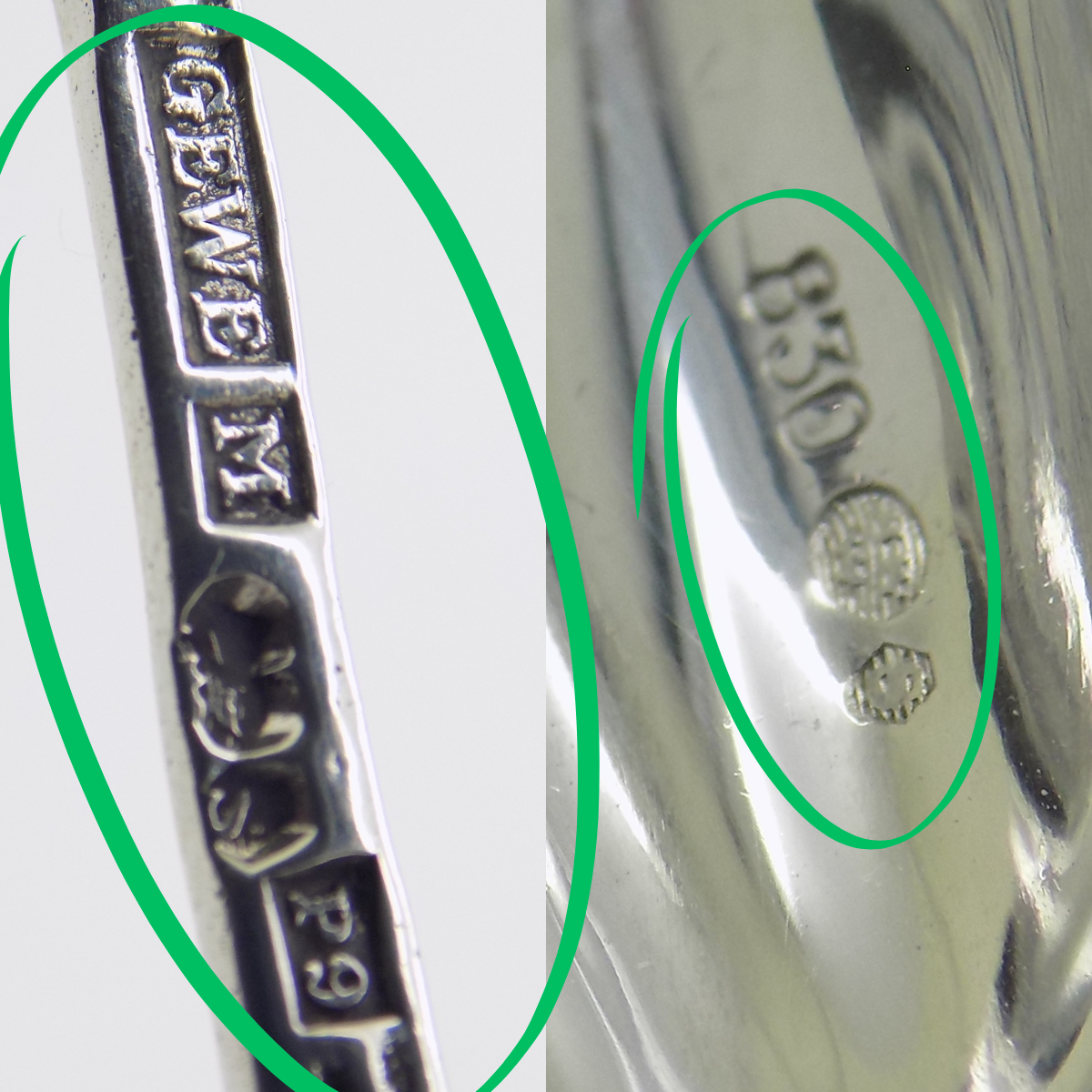 Vintage Swedish 830 Silver Fork & Spoon Set Rose Design 1965 Rolf Nilsson