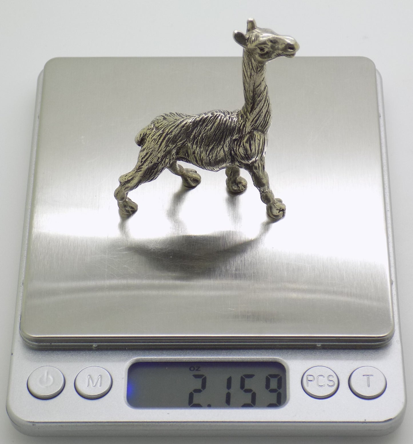 Vintage Italian Handmade Genuine Silver Llama Lama RARE Figurine Miniature